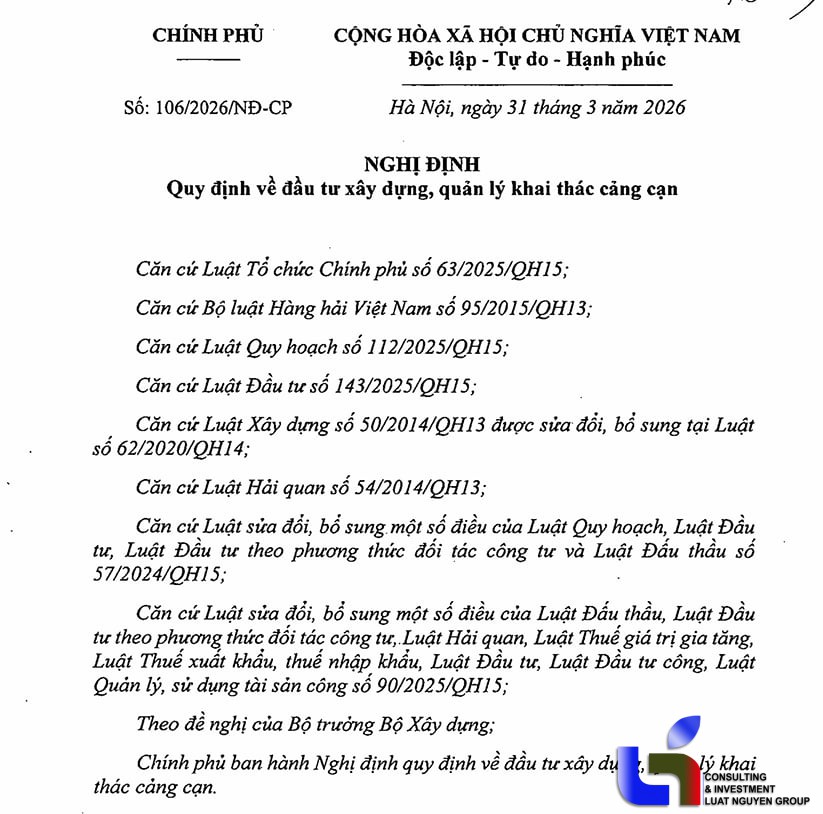 Nghị định số 106/2026/NĐ-CP