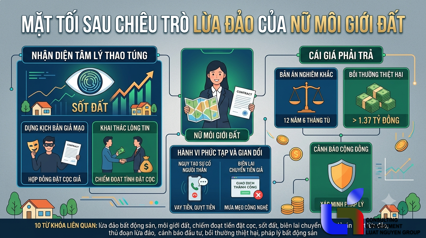 Mặt tối sau chiêu trò lừa đảo của nữ môi giới đất