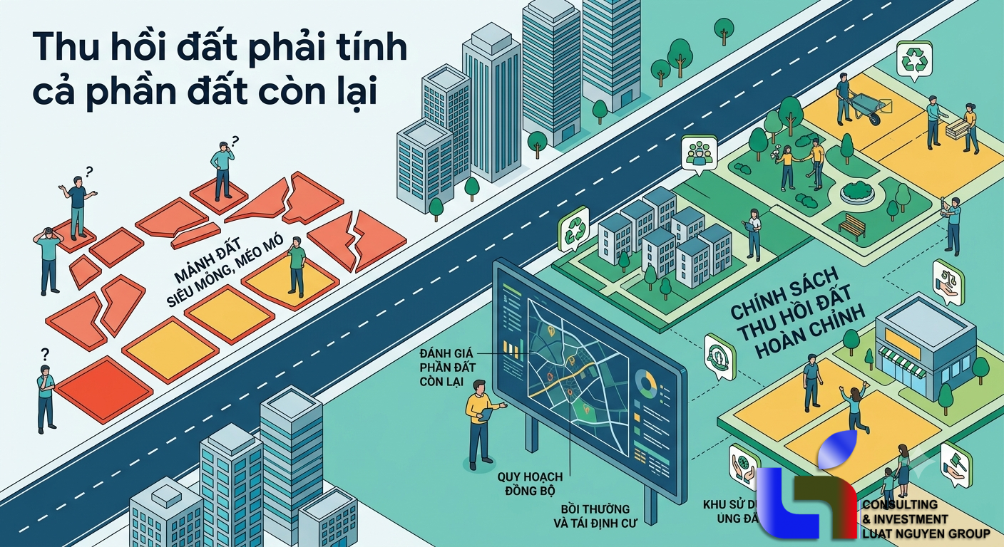 Thu hồi đất phải tính cả phần đất còn lại