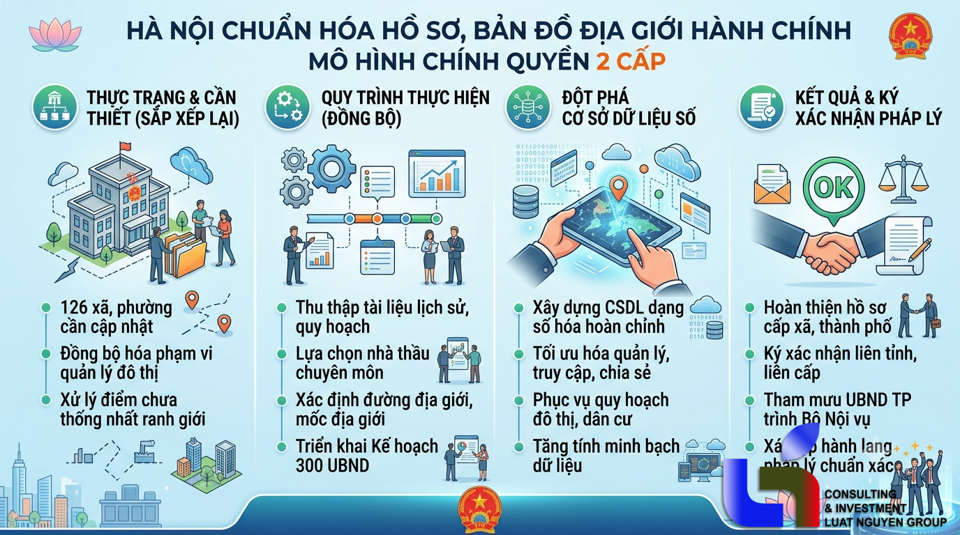Hà Nội chuẩn hóa bản đồ địa giới hành chính mô hình 2 cấp