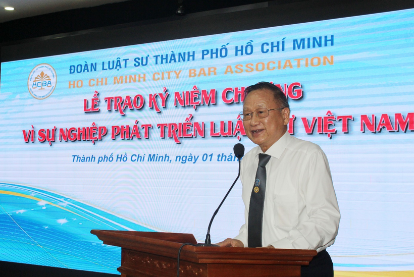 Luật sư Nguyễn Văn Trung, Chủ nhiệm Đoàn Luật sư TP. Hồ Chí Minh phát biểu khai mạc. (Nguồn: Đoàn Luật sư TPHCM)