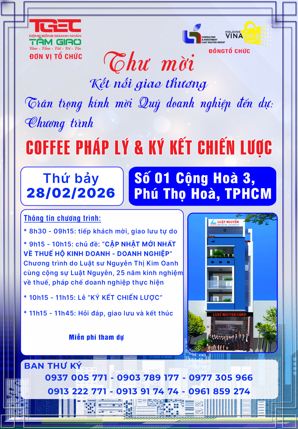 Coffee Pháp lý & Ký kết hợp tác chiến lược