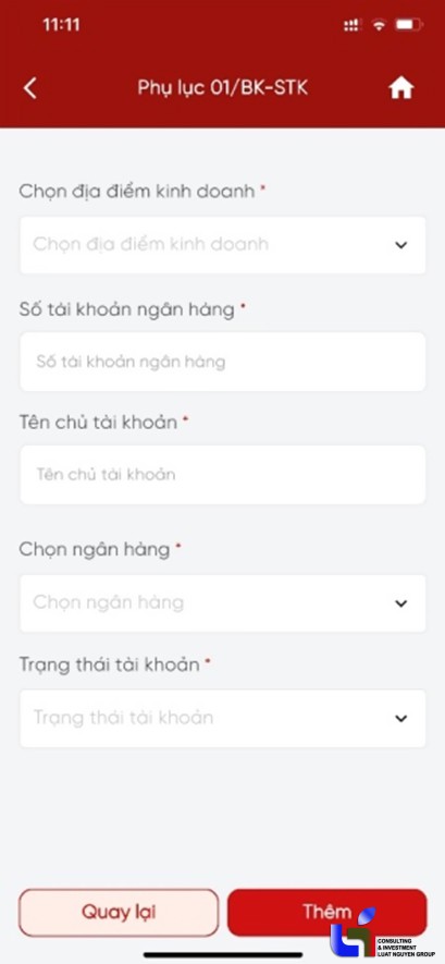 thong bao tai khoan ngan hang tren etax mobile 7