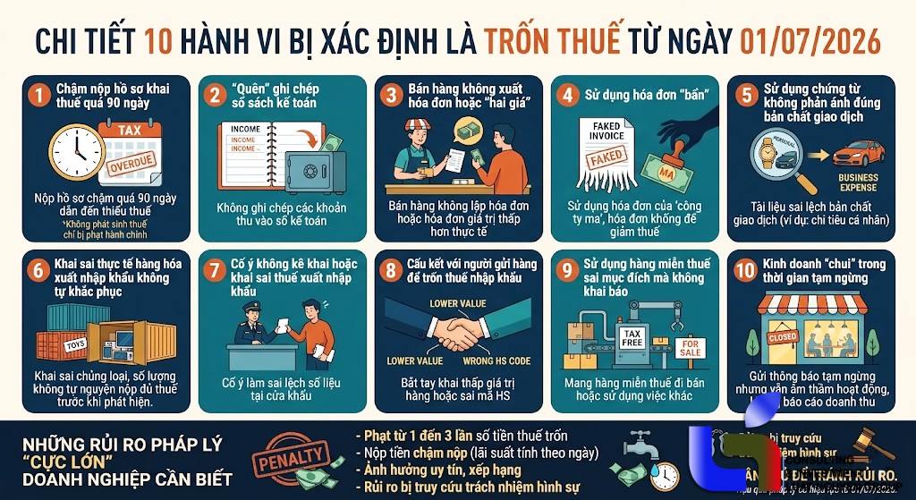 10 hành vi bị coi là trốn thuế theo Luật quản lý thuế 2025