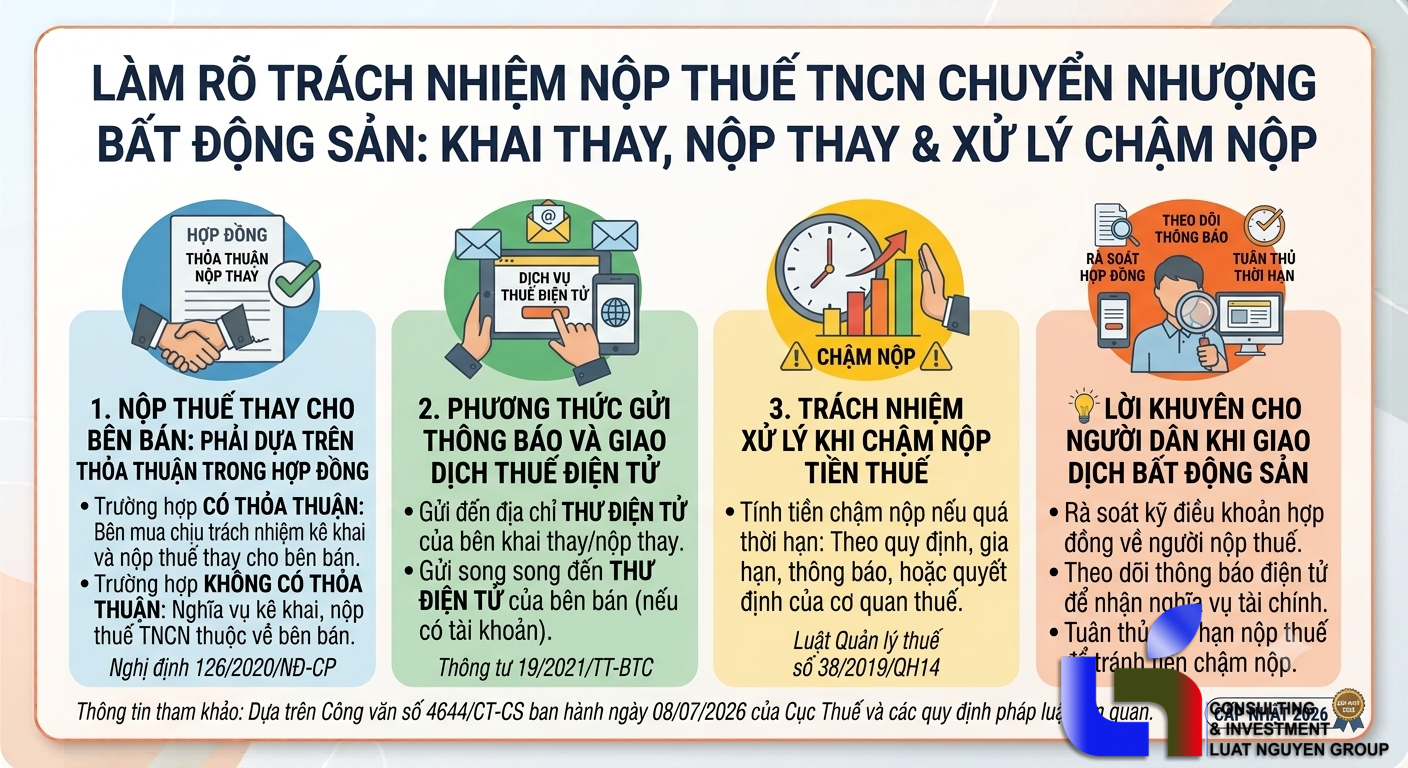 Làm rõ trách nhiệm nộp thuế TNCN khi chuyển nhượng bất động sản