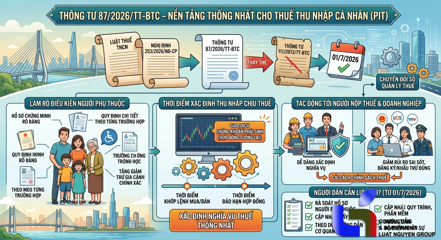 Thông tư 87/2026/TT-BTC hướng dẫn thi hành Luật Thuế thu nhập cá nhân