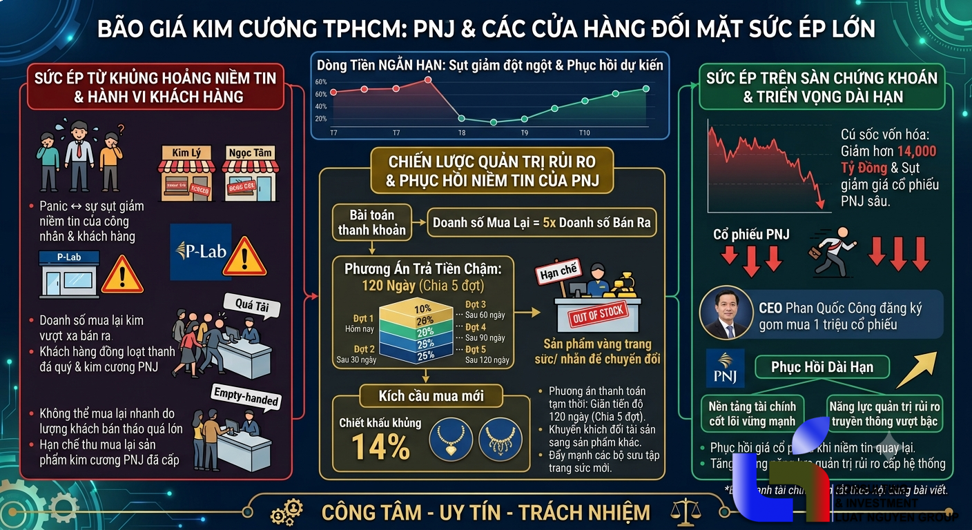 PNJ chao đảo trước làn sóng bán tháo kim cương