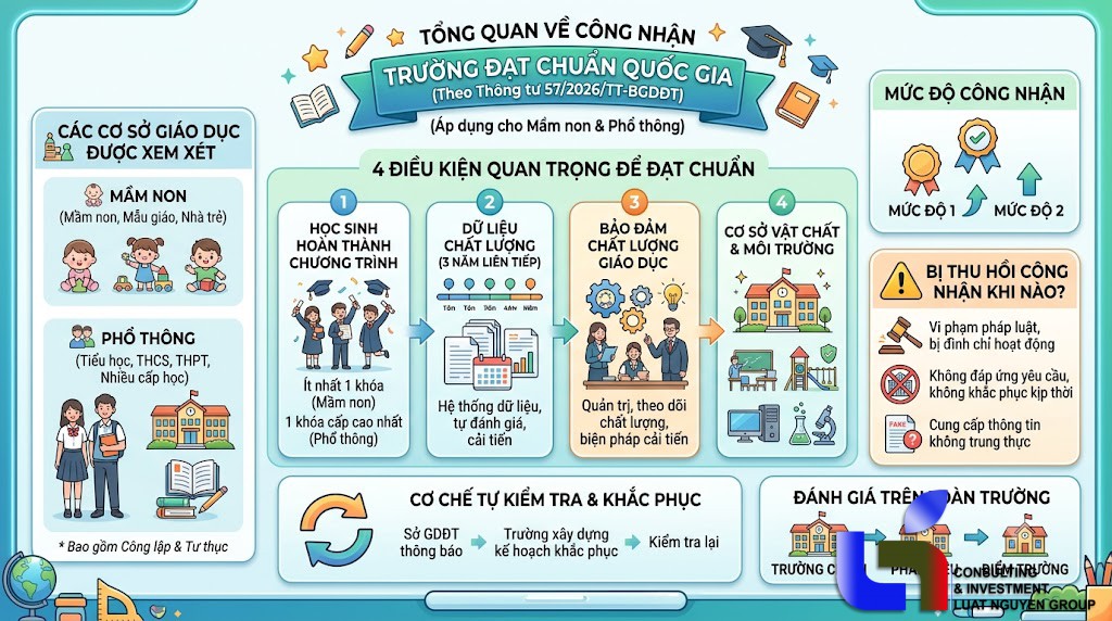 Tiêu chí mới để trường được công nhận đạt chuẩn quốc gia năm 2026
