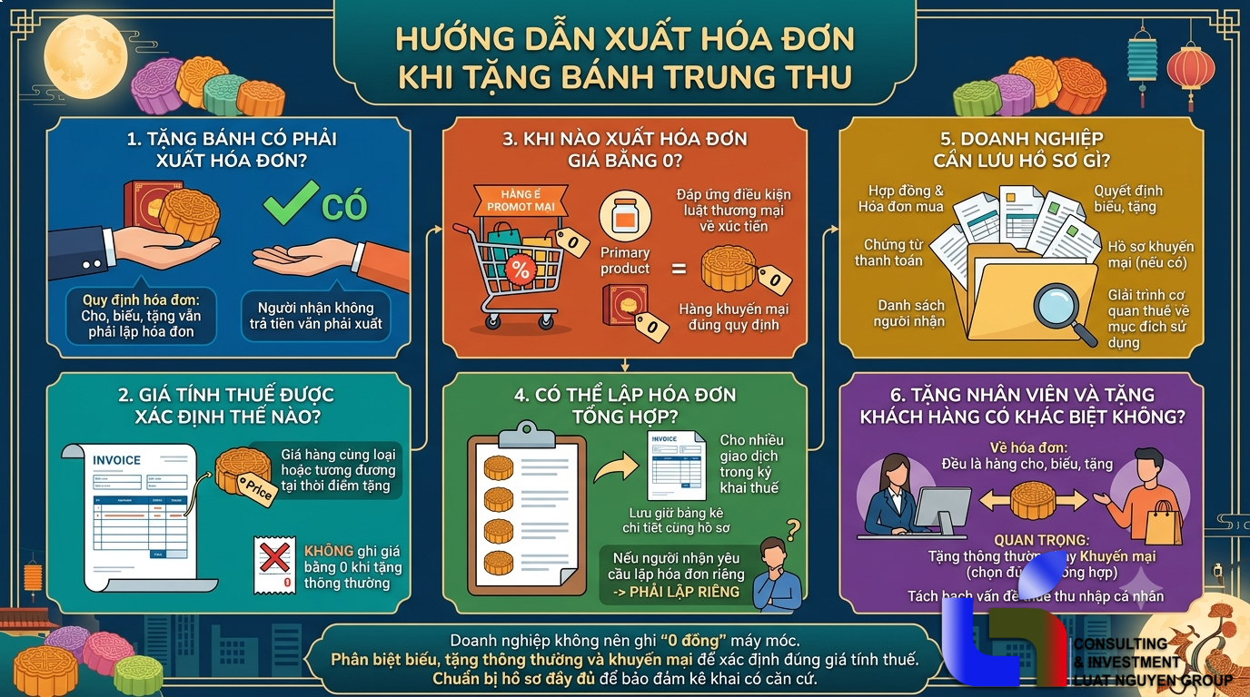 Tặng bánh Trung thu: Doanh nghiệp xuất hóa đơn thế nào?