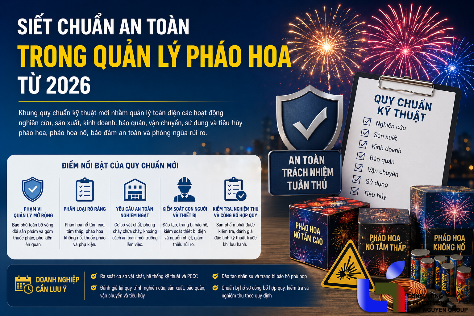 Siết chuẩn an toàn trong quản lý pháo hoa từ 2026