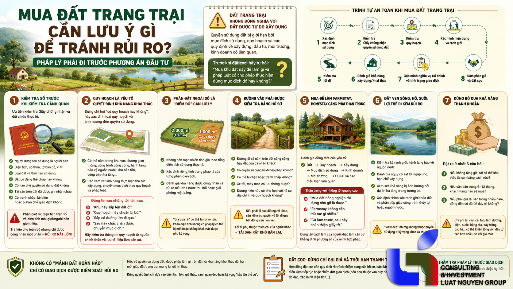 Mua đất trang trại: Kiểm tra gì trước khi xuống tiền?