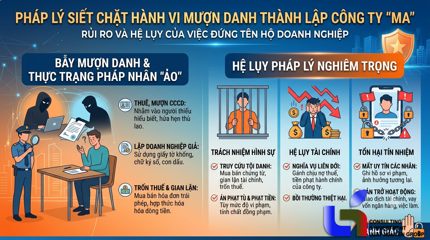 Pháp lý siết chặt hành vi mượn danh thành lập công ty "ma"