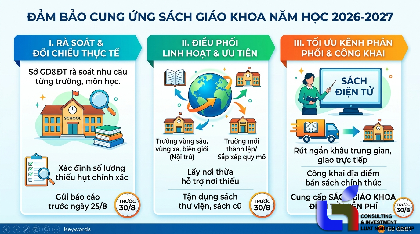 Đảm bảo nguồn cung sách giáo khoa năm học 2026-2027