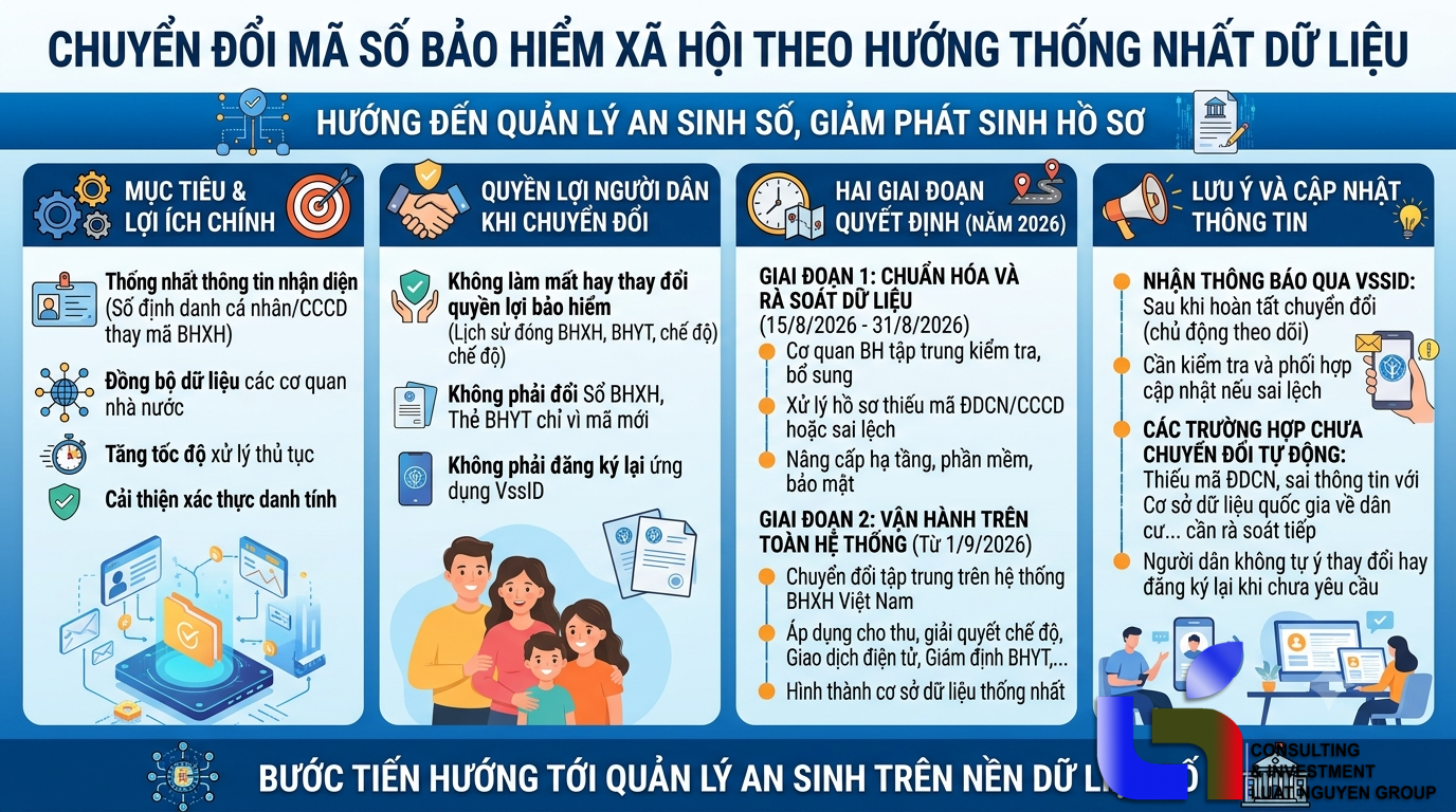 Dùng số định danh cá nhân thay mã số bảo hiểm xã hội