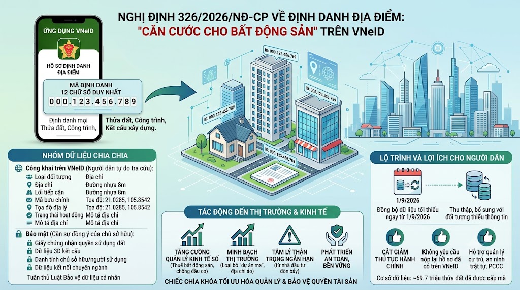 Định danh bất động sản 12 chữ số: Chính thức tích hợp VNeID