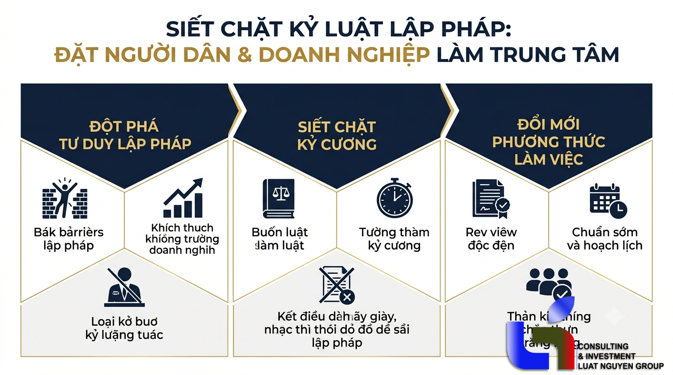 Siết chặt kỷ luật lập pháp: Đặt người dân và doanh nghiệp làm trung tâm