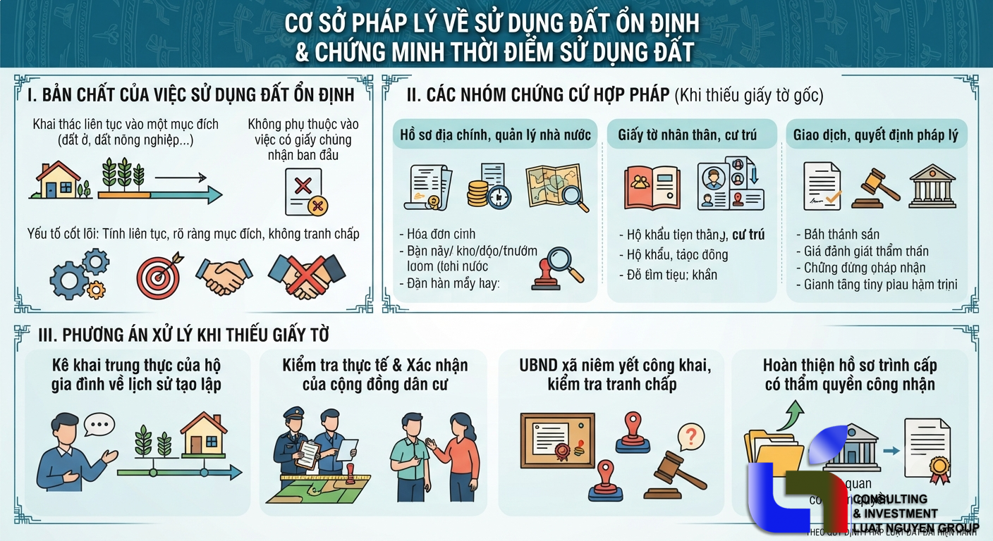 Chứng minh đất sử dụng ổn định để cấp Sổ đỏ mới nhất